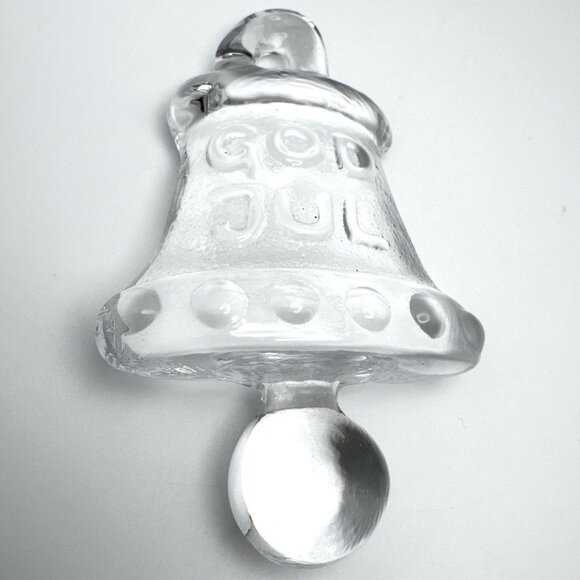 Kosta Boda Vintage MCM 70s Vallien Glass God Jul Suncatcher Pendant Ornament